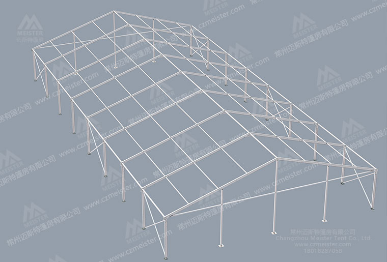 羽毛球篷房框架示意圖